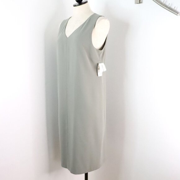 New Harvé Bernard Sport Women's 12 Sage Green Polyester Sleeveless Sheath Dress - Picture 3 of 12